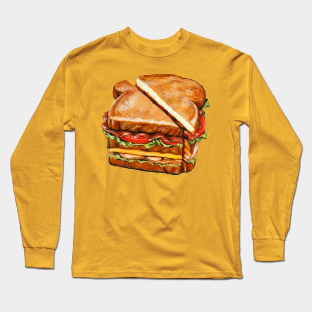 Turkey Club Long Sleeve T-Shirt by KellyGilleran